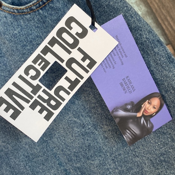 Future collective denim crossover front skirt - Picture 5 of 12